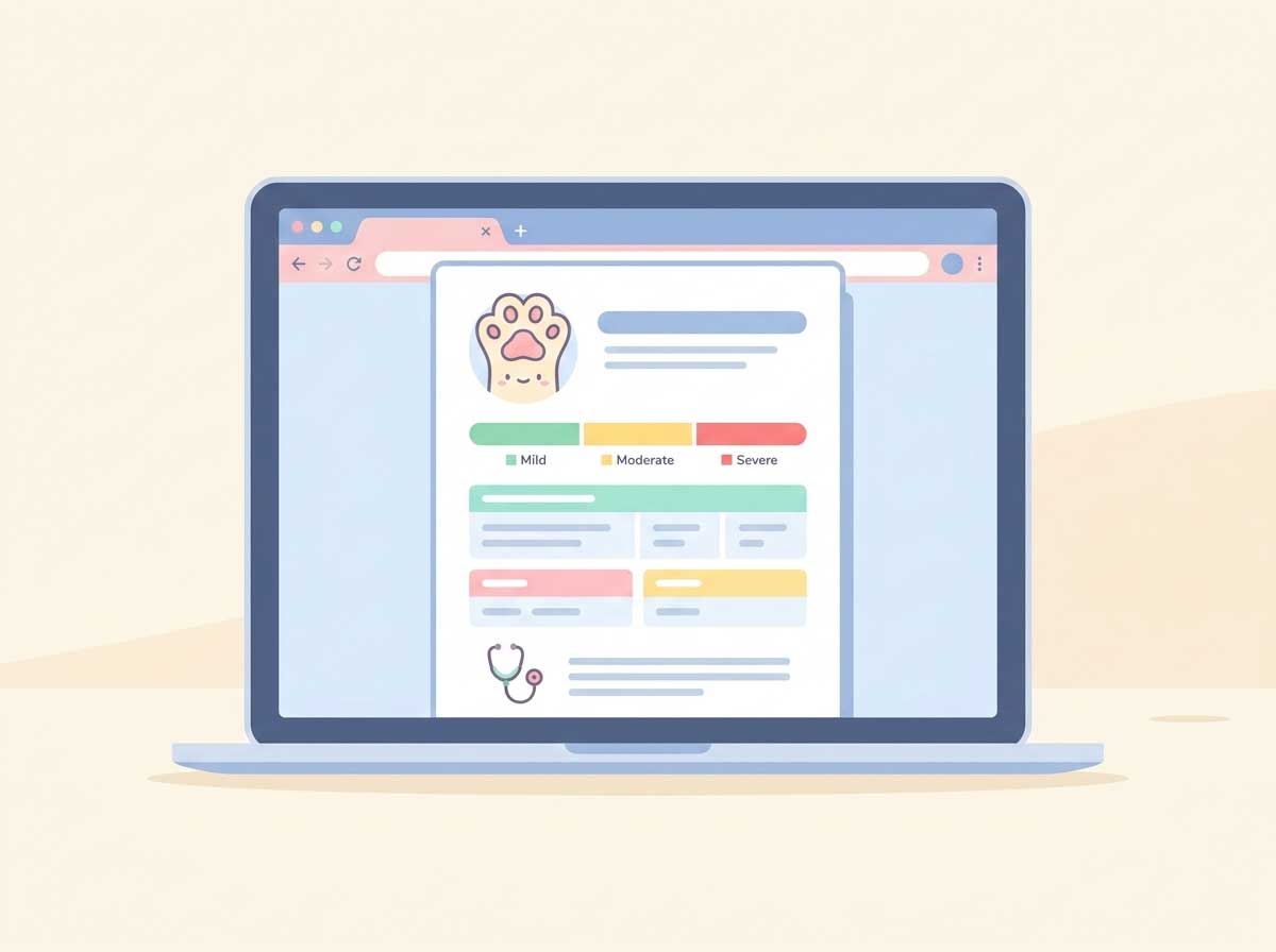 Detailed AI health report for cat acne analysis