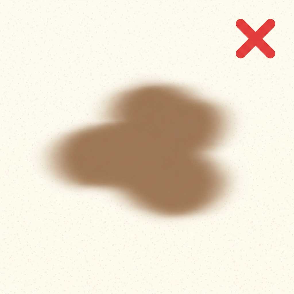 Bad example: blurry photo of cat stool