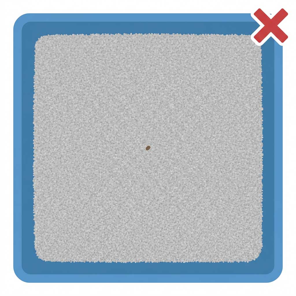 Bad example: photo taken too far away to see stool details