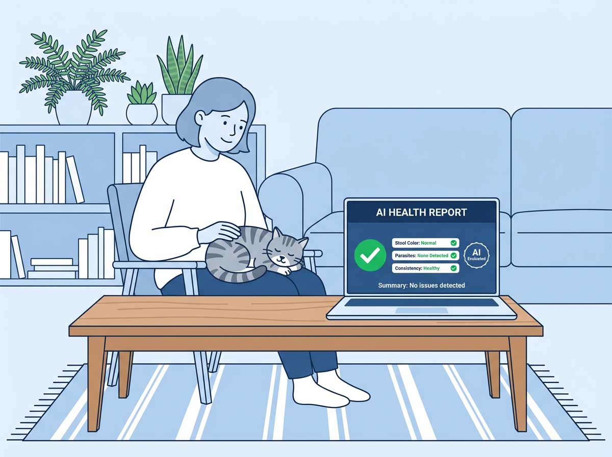 Detailed AI health report for cat poop analysis