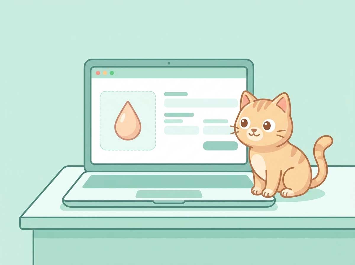 Upload a photo of cat urine on white paper for AI color analysis