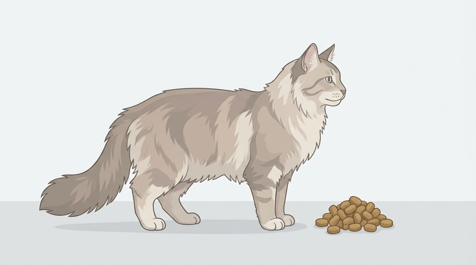 Cat vomiting undigested food shortly after eating