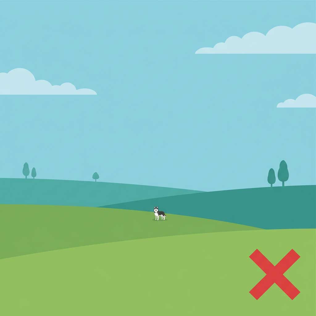 Bad example: photo taken too far away to identify the bug on dog