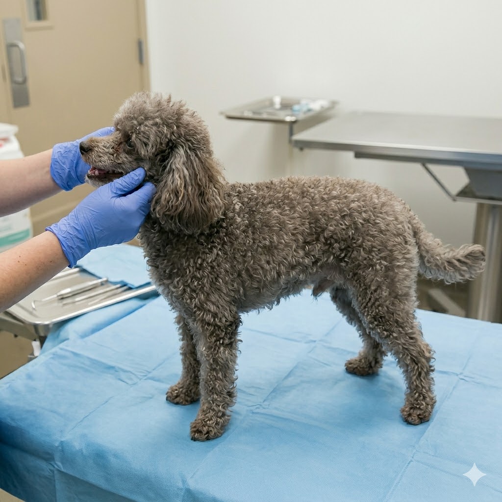 Bad example: photo taken too far away to see teeth details