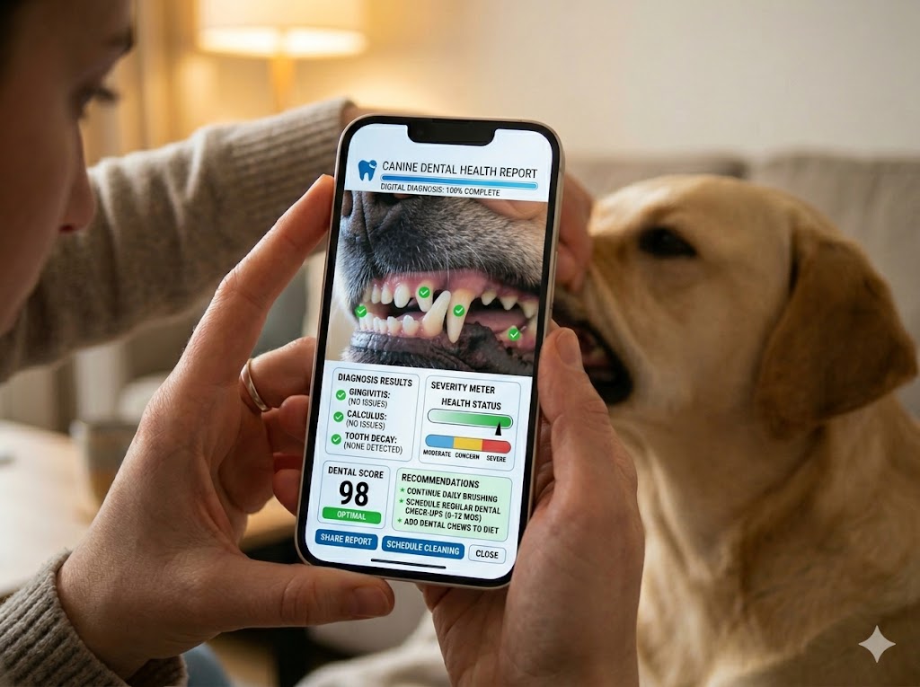Detailed AI health report for dog dental analysis