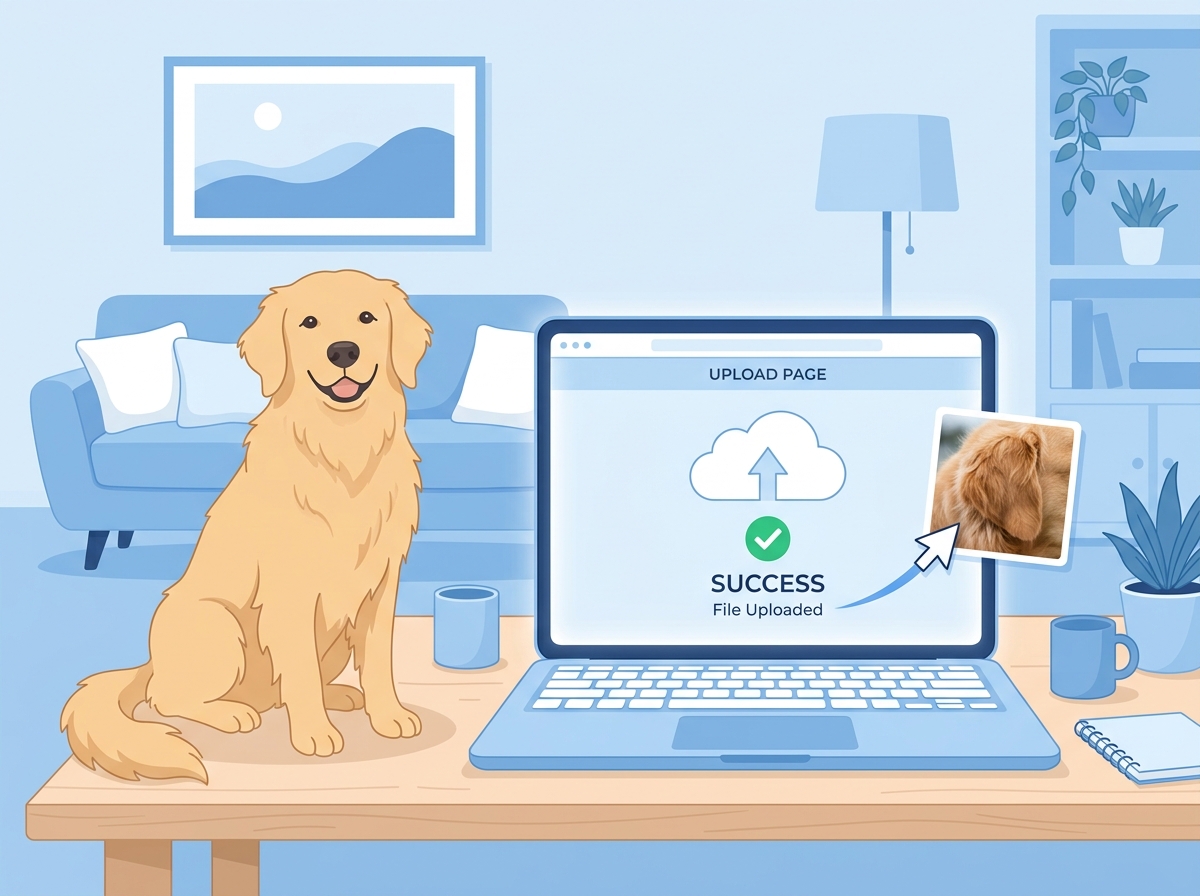 Upload a dog ear photo to PawCheck for AI analysis