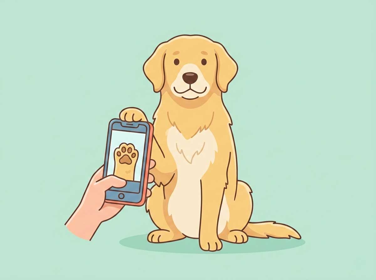 Upload a photo of your dog's paw to PawCheck for AI analysis