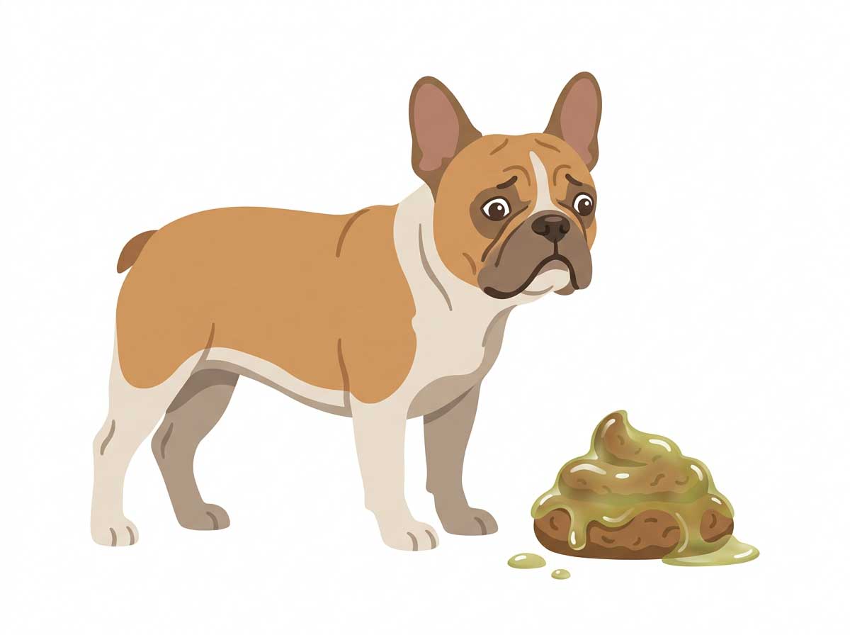 Dog poop with jelly-like mucus coating indicating intestinal inflammation