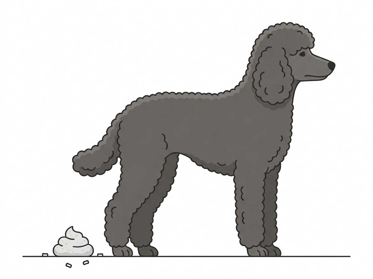 White and pale dog poop indicating possible liver or pancreatic issues