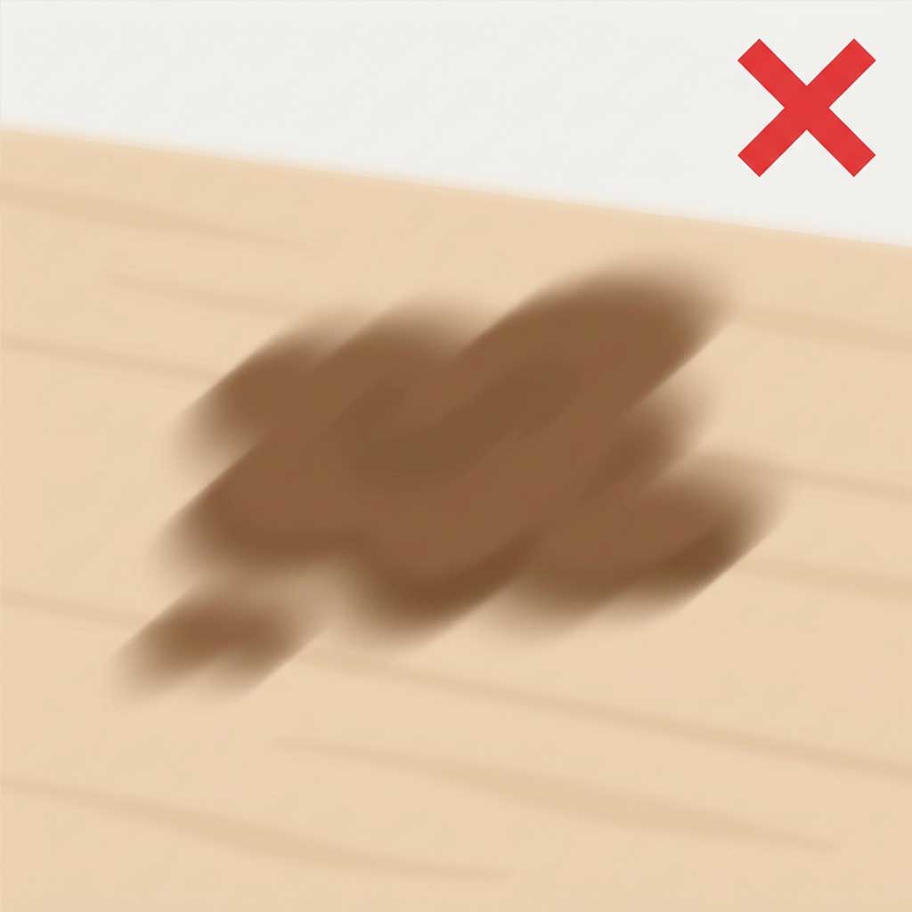 Bad example: blurry photo of dog stool