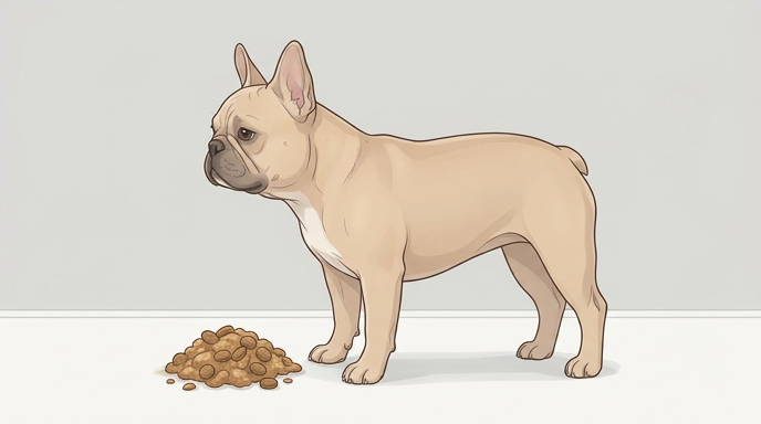 Dog vomiting undigested food shortly after eating a meal