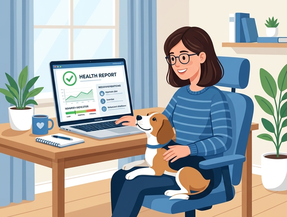 Detailed AI health report for dog vomiting analysis