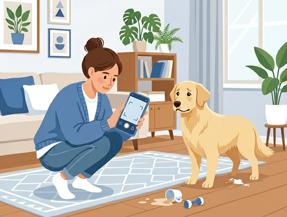 Upload a dog vomit photo to PawCheck for AI analysis