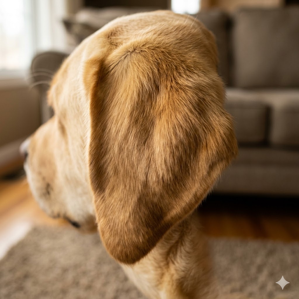 Bad example: only outside of ear visible